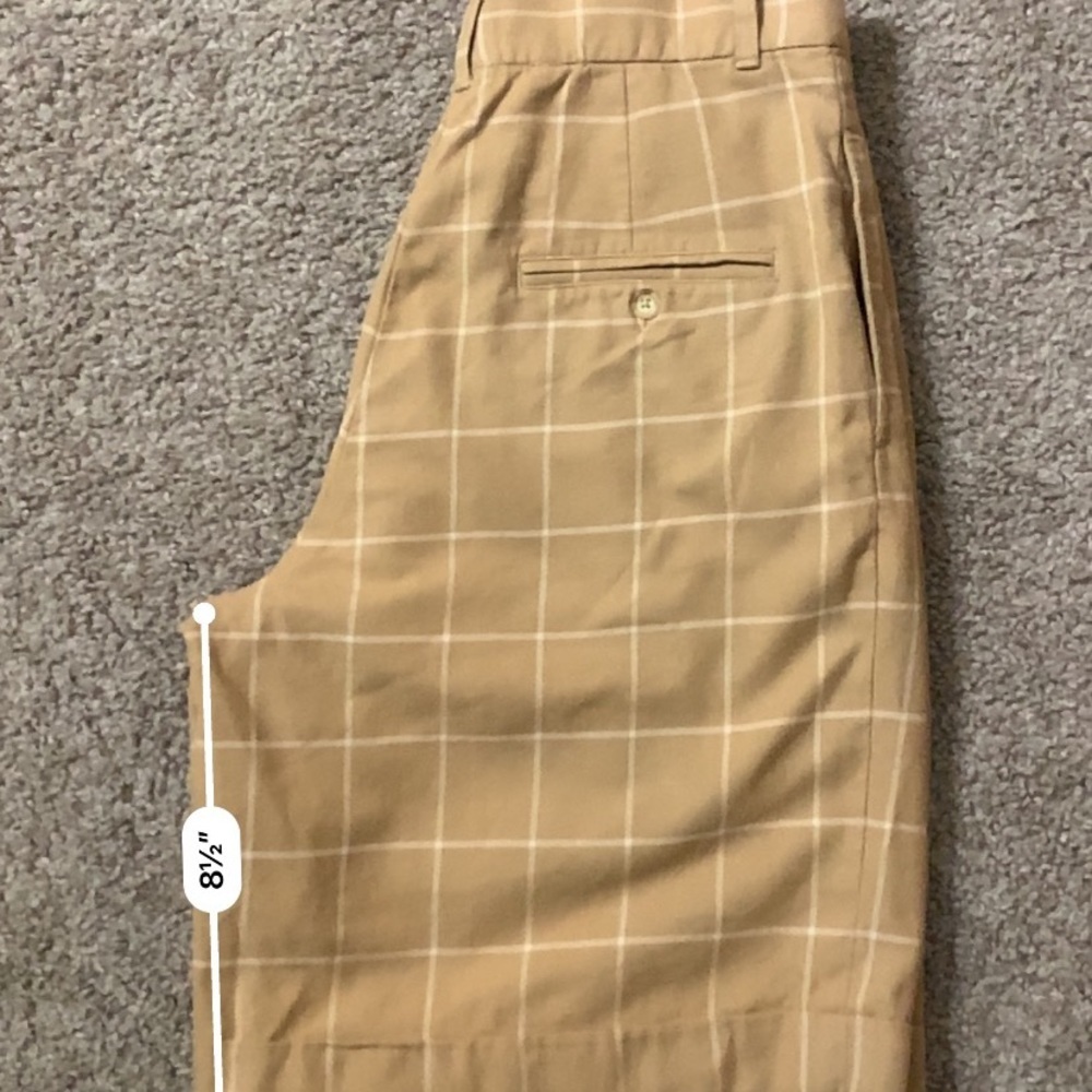 Ralph Lauren Polo Golf Tan/Khaki plaid Bermuda Shorts Size 8 - Picture 7 of 7